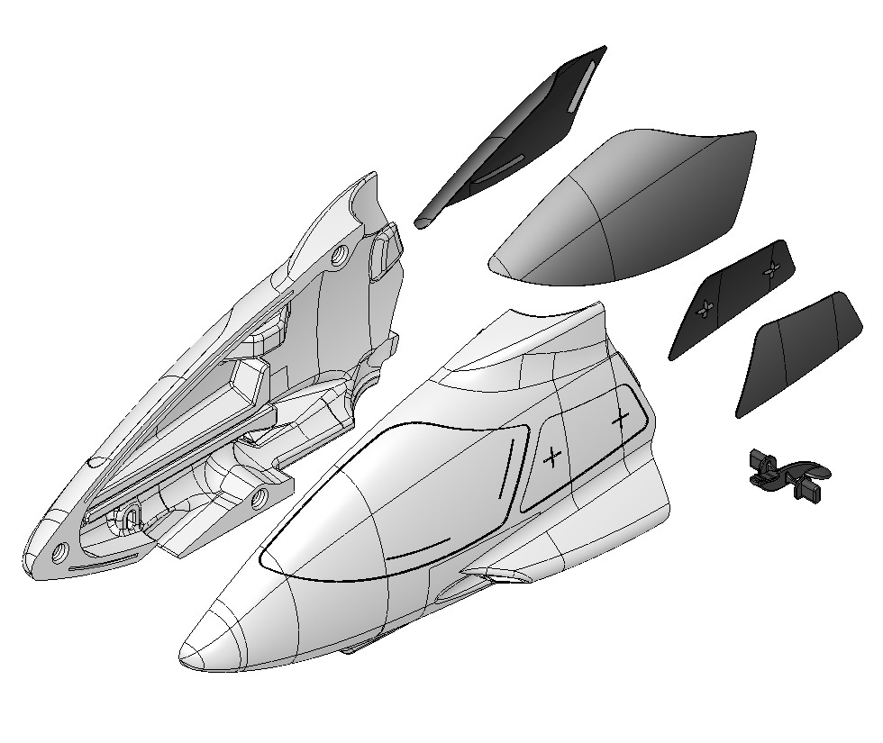 FUNCOPTER â€“ Fuselaj, partea frontala